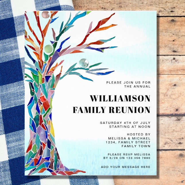 Budget Family Reunion Family Tree Invitation Flyer (Creator Uploaded)