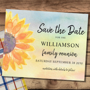Budget Family Reunion Save The Date Card
