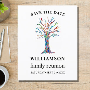 Budget Family Tree Family Reunion Save The Date
