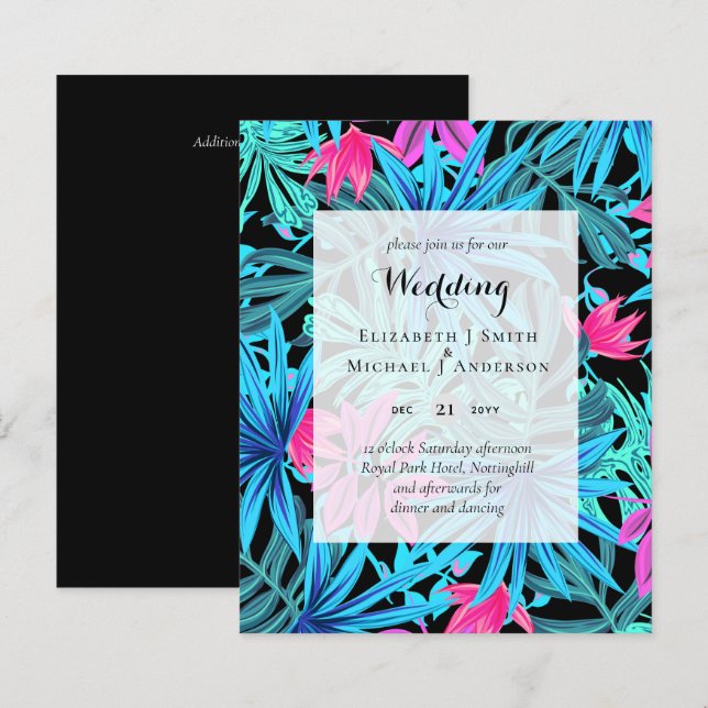 BUDGET Feuilles tropicaux Destination Mariages Inv (Devant / Derrière)