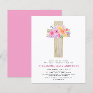 Budget First Holy Communion Pastel Floral Pink