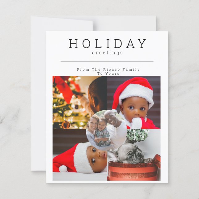 BUDGET Five Photo Holiday Photo Personalized (Front)