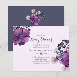 BUDGET Floral Baby Shower Invitation Modern Pretty