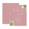 Budget Floral Dusty Rose Wedding Invitation