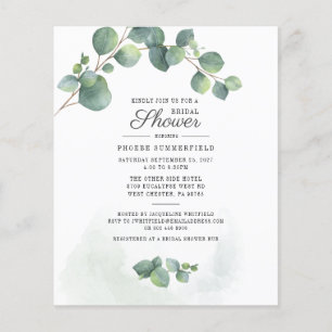 Budget Floral Eucalyptus Botanical Bridal Shower