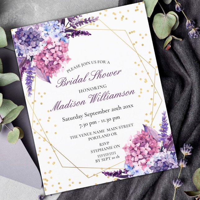 Budget Floral Gold Geometric Bridal Shower (Creator Uploaded)