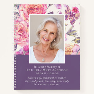 BUDGET Floral Peony Funeral Memorial Livre d'or