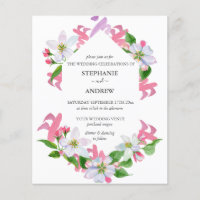  Budget Floral Pink Blossom Spring Wedding