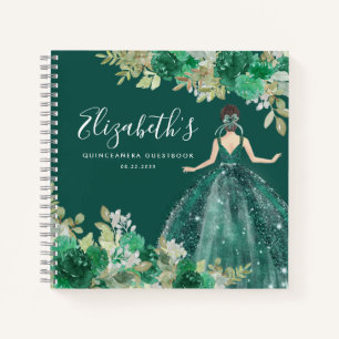 Budget Floral Robe Verte Quinceanera Livre d'or