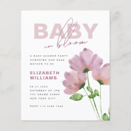 Budget Floral Spring Baby in Bloom Shower Party