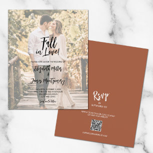 Budget Floral Terracotta All In One Invitation