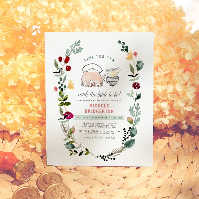 Budget Floral Time For Tea Bridal Shower (Creator Uploaded)