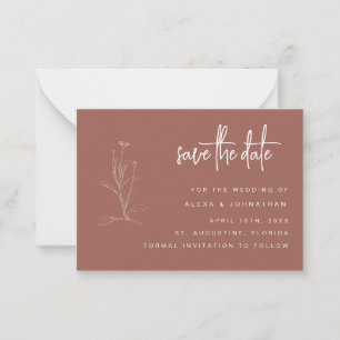 BUDGET Floral Wedding Save the Date Invitation