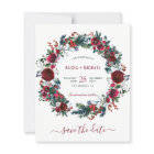 BUDGET floral winter Christmas wedding save date