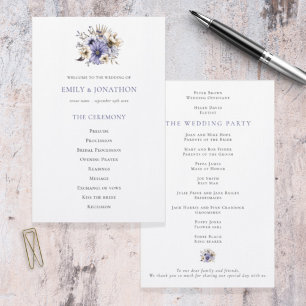 Budget Floraux pourpres Programme de mariage du fe