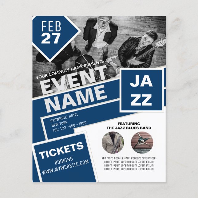 BUDGET Flyer FREE Design Help Entertainment Theme  (Front)