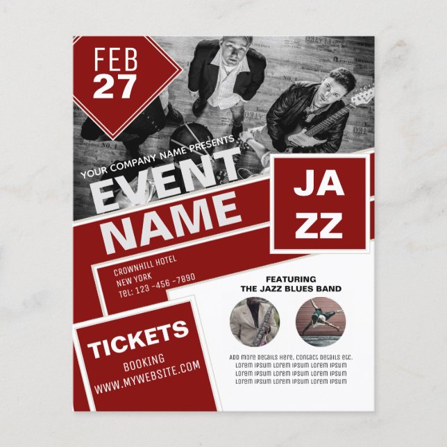 BUDGET Flyer FREE Design Help Entertainment Theme  (Front)