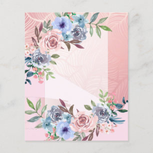 BUDGET FLYER - FREE DESIGN - Purple Blue Floral