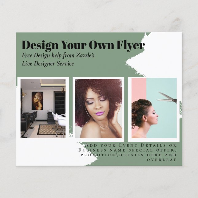 BUDGET Flyer FREE Design Template Abstract Green (Front)