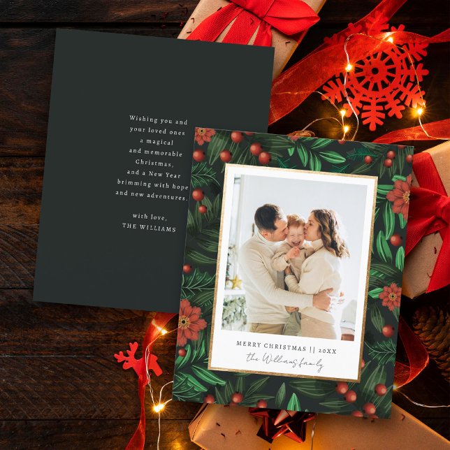 Budget Foliage Greenery Merry Christmas Photo (Creator Uploaded)