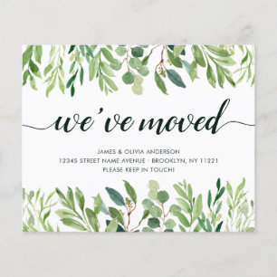 Budget Foliage We've Moved New Address Moving Card