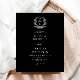 Budget Formal Floral Crest Monogram Wedding 