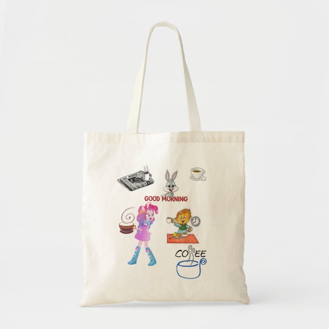 Budget fourre-tout sac à main café thé filles sac (Devant)