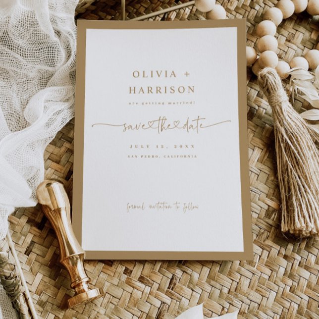 Budget Frame Save The Date Announcement Photo Card (Creator Uploaded)