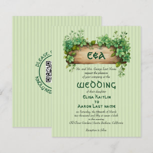 BUDGET Frame St Patrick's Day wedding invitation