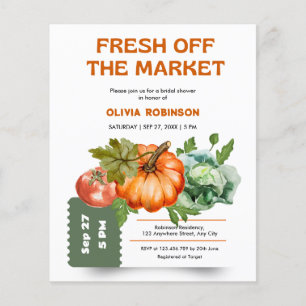 Budget Fresh Off the Market Bridal Shower Invite  Flyer