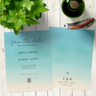 Budget-Friendly Beach Wedding Save The Date Card