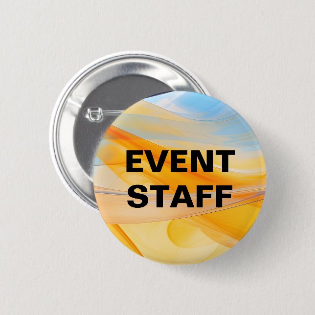 Budget Friendly Event Staff Modern Button Badges (Front & Back)