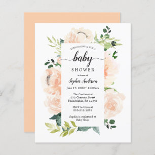 Budget Friendly Fleur Jolie Baby Shower Invitation