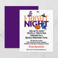 Budget Fright Night Halloween Party Invitation