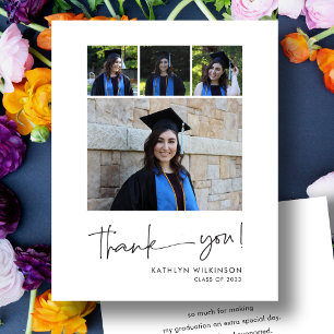 BUDGET Fun Script Modern Graduation Thank You Card