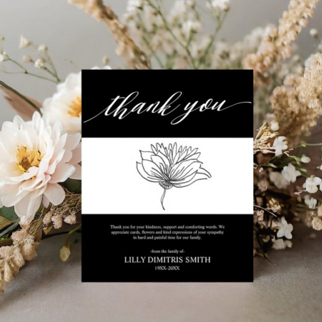 Budget Funeral Memorial Thank you Card (Creator Uploaded)