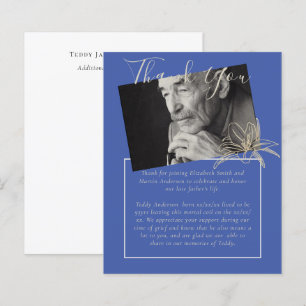 BUDGET Funeral Thank You Photo Blue Lilly