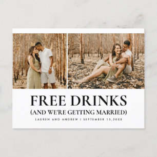 Budget Funny Modern Photo Wedding Save The Date Announcement Postcard