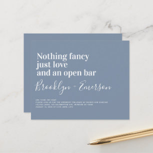 BUDGET Funny Typography Wedding Invitation