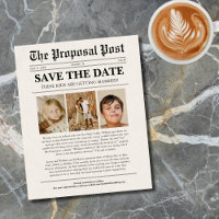 Budget Funny Wedding Newspaper Save The Date