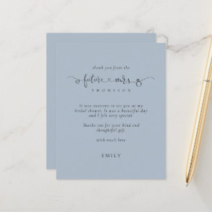 Budget Future Mrs Bridal Shower Dusty Blue Thanks