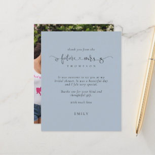 Budget Future Mrs Photo Bridal Shower Blue Thanks