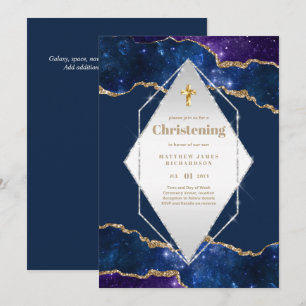 BUDGET Galaxy CHRISTENING Invites Baptism Bautizo