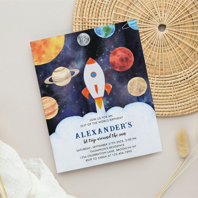 BUDGET Galaxy Planets Space Rocket Birthday (Creator Uploaded)