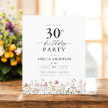Budget Garden Floral 30th Birthday Invitation<br><div class="desc">Celebrate in style with a garden floral calligraphy 30th birthday invitation, perfect for a milestone event. Featuring vibrant floral designs and elegant calligraphy, this invitation sets a whimsical yet sophisticated tone for your celebration. The lush garden theme blends natural beauty with graceful typography, creating a timeless and inviting look. Ideal...</div>