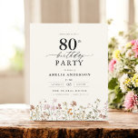 Budget Garden Floral 80th Birthday Invitation Flyer<br><div class="desc">Celebrate in style with a garden floral calligraphy 80th birthday invitation, perfect for a milestone event. Featuring vibrant floral designs and elegant calligraphy, this invitation sets a whimsical yet sophisticated tone for your celebration. The lush garden theme blends natural beauty with graceful typography, creating a timeless and inviting look. Ideal...</div>