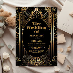 Budget Geometric Art Deco Wedding