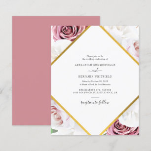 Budget Geometric Rose Gold Botanical Wedding