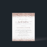 Budget Glam Rose Gold Glitter Sweet Sixteen Invite<br><div class="desc">A value for money BUDGET alternative on a smaller size 4.5 x 5.6” semi-gloss 110lbs weight, which is of similar thickness to a postcard (however is not suitable to use as a postcard.). PLEASE NOTE there is ONE invite per sheet Budget Glam Rose Gold Glitter Sweet Sixteen Invitation. A border...</div>