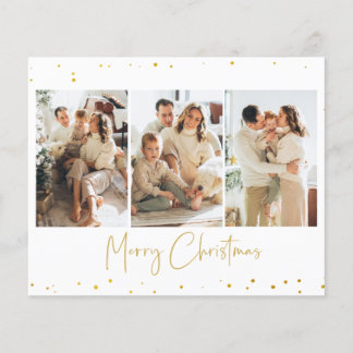 Budget Glitter Christmas Photo Greeting Card